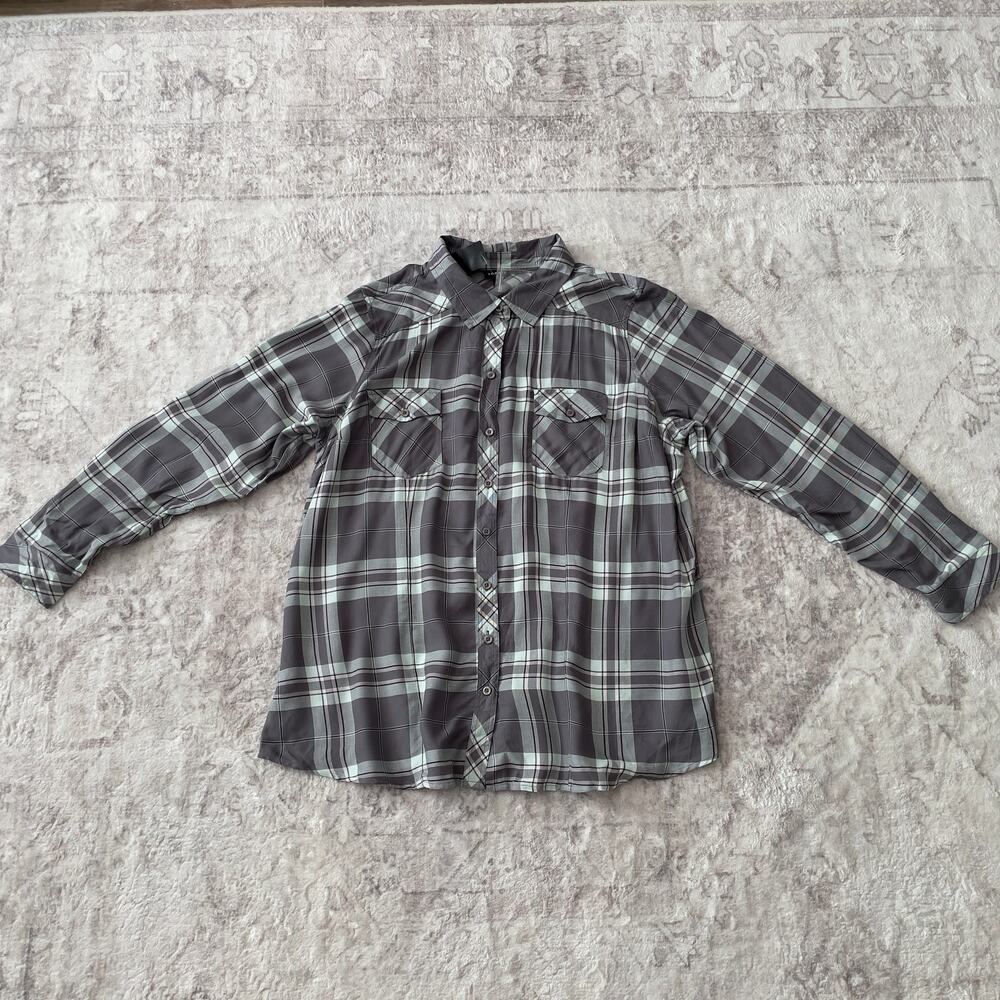 Torrid Taylor Slim Plaid Button Front Long Sleeve‎ Shirt Size 2 2X New